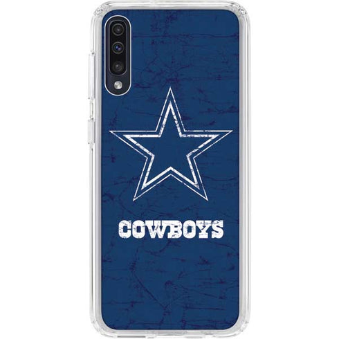NFL Dallas Cowboys Distressed Galaxy A50 Clear Case